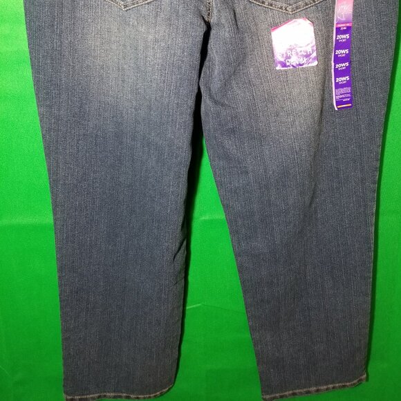 Just My Size JMS Stretch Classic Straight Leg Denim Jeans Dark Wash 20WS NWT - Picture 4 of 11